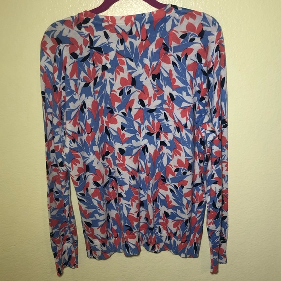 Lauren Ralph Lauren Floral-Print Crewneck long sleeve Sweater size L - Picture 3 of 8